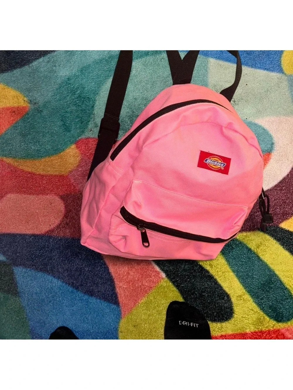 Dickies Pink kids Backpack with Front Pocket